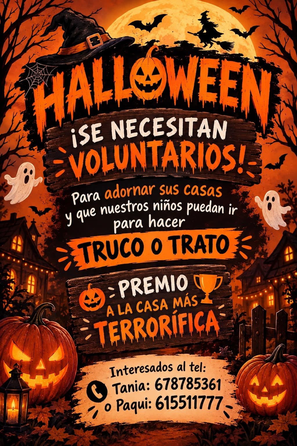 Cartel voluntarios Halloween 2026